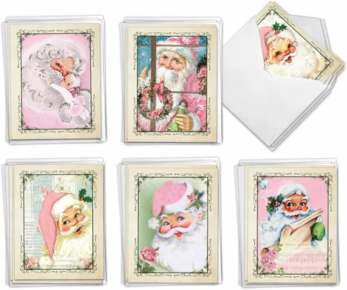 Vista 8 de The Best Card Company Juego de 36 tarjetas navideñas surtidas de 4 x 5.12 pulgadas con sobres para hombres y mujeres (diseños de 36 x 1) Vintage