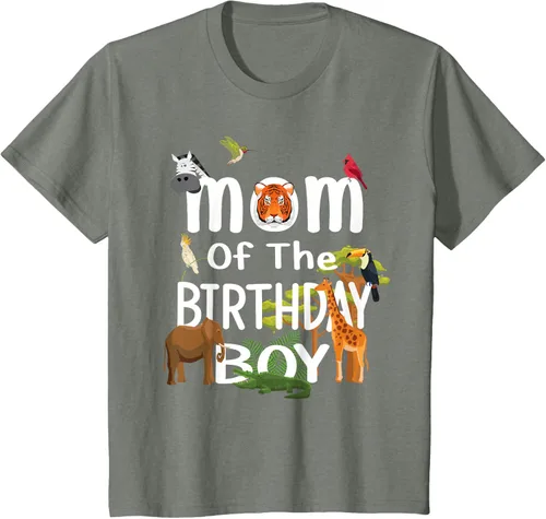 Vista 92 de Camiseta de fiesta de animales con temática de zoológico para niño de cumpleaños, Negro