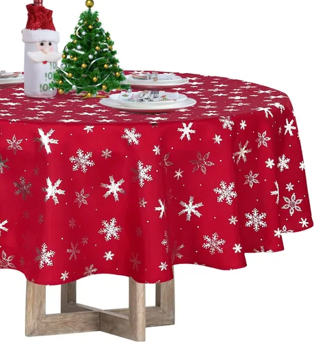 Vista 15 de Lushvida - Mantel rectangular, mantel de microfibra a prueba de derrames de aceite y resistente al agua Flor