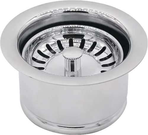 Vista 12 de Westbrass D2082S-50 3-1/2" Cuello Extra-Profundo Fregadero de Cocina Eliminación de Residuos Brida y Tapón Colador, Revestimiento en Polvo Blanco