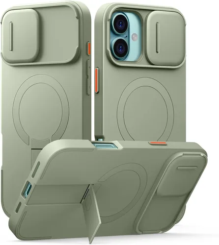 Vista 91 de SURITCH Funda para iPhone Air con cubierta de control de cámara, funda deslizante para cámara y soporte ajustable, compatible con MagSafe, a prueba