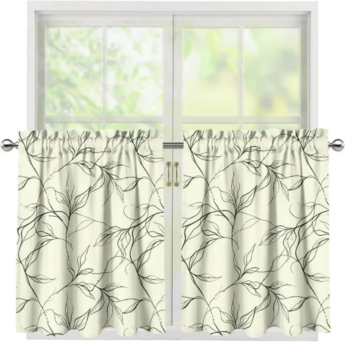 Vista 24 de God Bssing You Tier Curtains for July 4Th 2026 27.5x24 2 Panels Light Filtering Half Window Rod Pocket for Kitchen/Bathroom