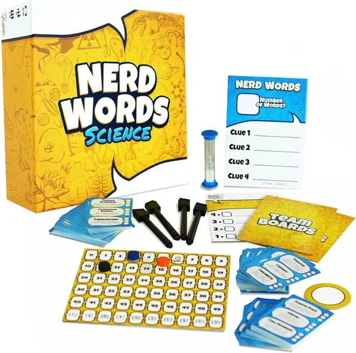 Vista 3 de Genius Games Nerd Words: ¡Ciencia! Juegos de grupo para adultos Juegos de fiesta para familias, niños, adolescentes, aulas