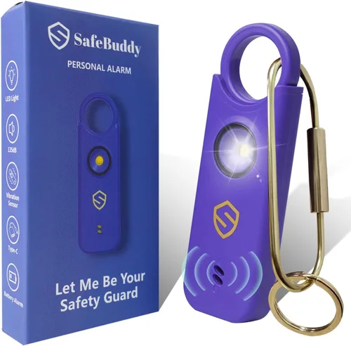 Vista 9 de Alarma personal para mujeres, hombres, niños, ancianos, defensa personal – diseñada por mujeres de 140 dB con altavoces adicionales de alarma