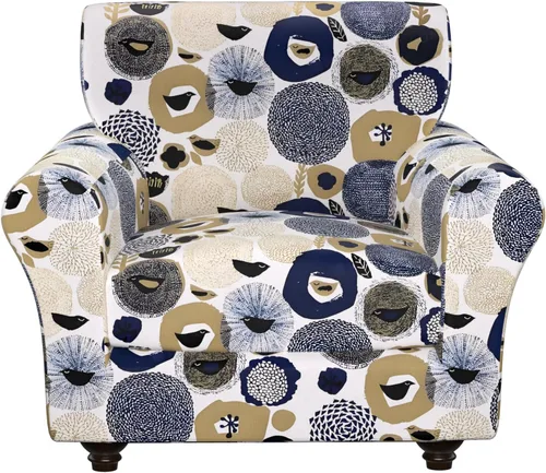 Vista 16 de Fundas elásticas para silla, fundas elásticas para sillón de 2 piezas, fundas de sofá lavables con diseño floral para sillón, protector de muebles