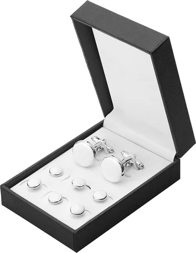 Vista 19 de Zealmer gemelos de acero inoxidable 316L para hombres, negocios, bodas, 1 par