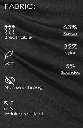 Vista 5 de ZTN - Pantalones de cintura alta con control de barriga para mujer, pantalones de vestir con 4 bolsillos, pantalones de trabajo para negocios
