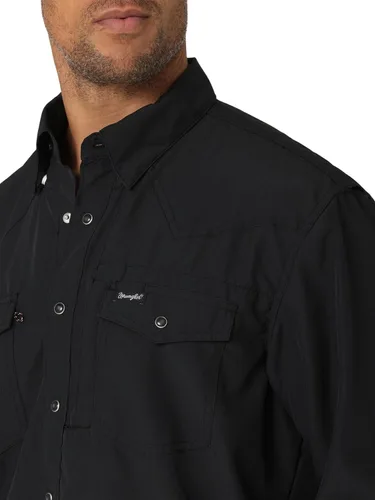 Vista 3 de Wrangler Camisa sólida de manga larga para hombre