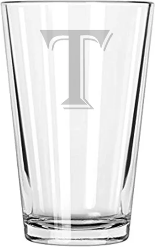 Vista 18 de Vaso de cerveza 16 oz pinta Monograma (B)