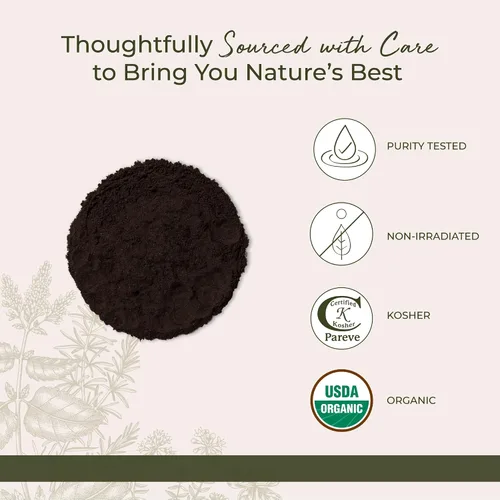 Vista 4 de Starwest Botanicals Polvo orgánico de cáscara de nogal negro, sin OMG