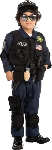 Vista 3 de Spooktacular Creations Police SWAT Costume for Kids Police Officer Costume for Halloween Cosplay