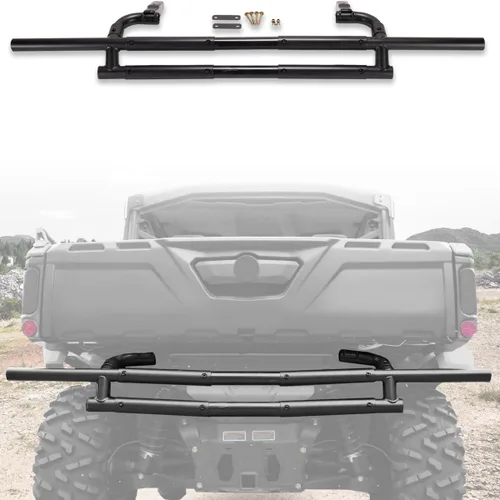 Vista 5 de A & UTV PRO Parachoques Trasero para Can-Am Defender HD5 HD8 HD7 HD9 HD10 Max 2016-2024, Parachoques Trasero de Servicio Pesado Defensa contra