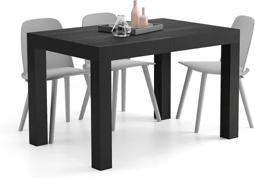 Vista 6 de Mobili Fiver, mesa extensible First, fresno negro, fabricada en Italia