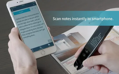 Vista 5 de WorldPenScan Go Pen Scanner + estuche rígido de viaje por PenPower - Pantalla táctil LCD Resaltador digital Bolígrafo de lectura OCR Traductor