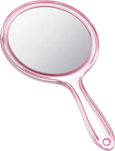 Vista 10 de Jetec Espejo de mano de doble cara - Espejo de aumento 1X/2X con mango - Espejo de maquillaje de forma redondeada (azul)
