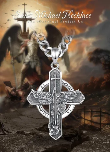 Vista 8 de CELESTIA Medallas de plata de ley 925 San MiguelSan CristóbalSan BenitoSan GabrielVirgen MaríaJesúsCaravacaMetatrónSello de los Siete Arcángeles