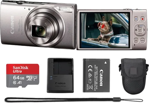 Vista 7 de Canon PowerShot ELPH 360 HS A 20.2MP Cámara digital (negro) Bundle