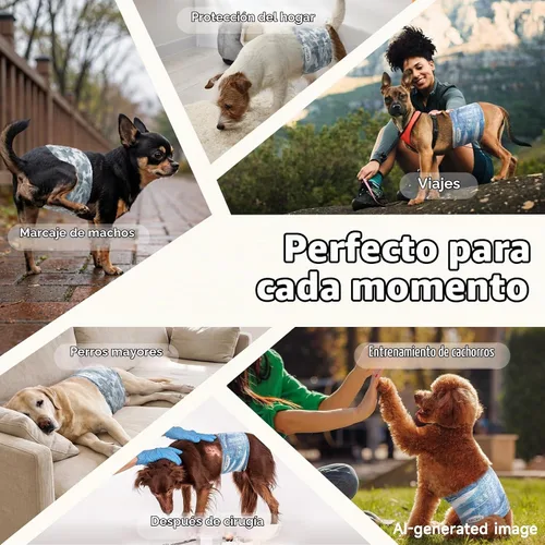 Vista 8 de Dono Pañales ampliados para perros, envolturas desechables para perros