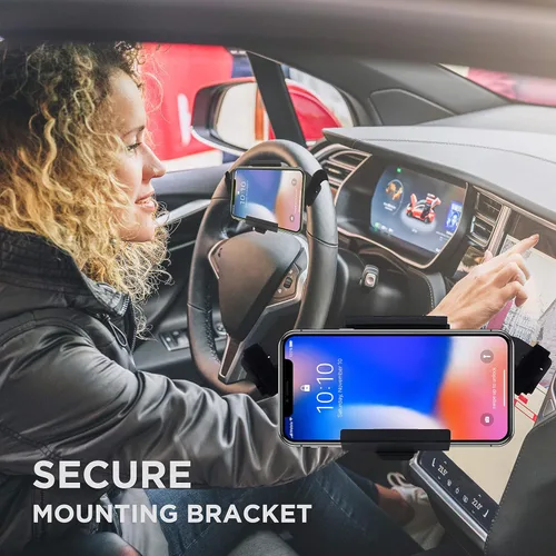 Vista 3 de Soporte de teléfono de coche para volante Soporte de teléfono celular para modelo 3 iPhone Android
