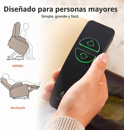 Vista 8 de MCombo Elevador eléctrico reclinable para ancianos, cuero R7289