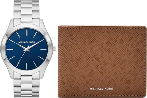 Vista 16 de Michael Kors Reloj de gran tamaño Slim Runway para hombre, reloj de acero inoxidable para hombres