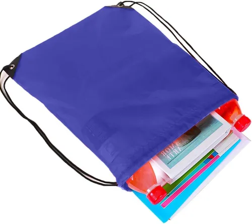Vista 4 de CODOBON Mochila con cordón a granel Draw String Bags Cinch Bolsa de poliéster, Azul Real