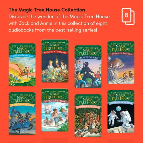 Vista 2 de Yoto La colección mágica de la casa en el árbol de Mary Pope Osborne – 8 tarjetas de audio para niños para usar con el reproductor y el mini