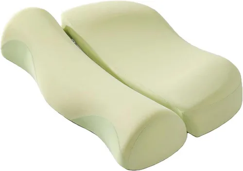 Vista 9 de Almohada de espuma viscoelástica para adultos, almohada de contorno cervical para cuello, almohada de cama de apoyo ergonómico, para cabeza, cuello