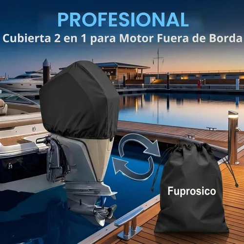 Vista 5 de Funda para Barco de 16-18 pies, Funda para Barco Bass 1200D, Fundas para Barco Resistentes e Impermeables con Funda para Motor y Kits de Drenaje