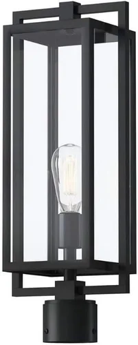 Vista 2 de Kichler Goson™ - Luz de poste de luz de 20 pulgadas con vidrio transparente en negro