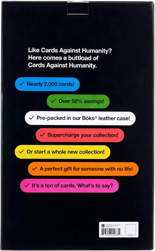Vista 5 de Cards Against Humanity: Expansión definitiva • Casi 2,000 cartas preempaquetadas en nuestro estuche de almacenamiento Boks