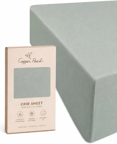 Vista 35 de Copper Pearl: Sábanas de punto prémium para cuna de bebé para niños y niñas, transpirables y suaves, sábanas ajustables para colchones estándar