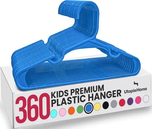 Vista 22 de Utopia Home - Perchas para niños, paquete de 20 perchas para armario de bebé de 11.5 pulgadas, color rosa bebé Perchas de plástico para bebés Se