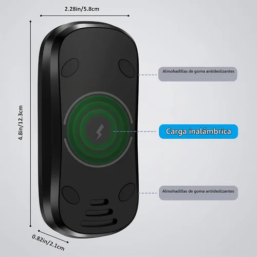 Vista 6 de HONKID Estación de carga inalámbrica para Magic Mouse 2, teléfono móvil QI y AirPods, carga de doble cara, base de carga inalámbrica 3 en 1, cable