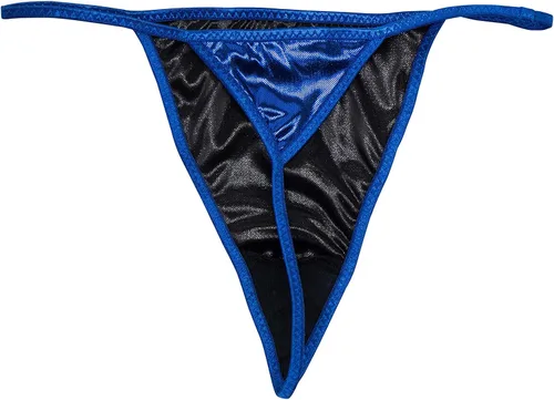 Vista 4 de Intimo Tanga metálica líquida para mujer