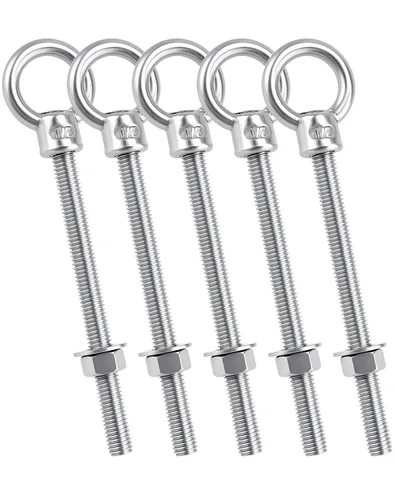 Vista 27 de QWORK Cáncamos roscados, paquete de 5, 3/4" x 4" tornillos de acero inoxidable de grado marino para hombro