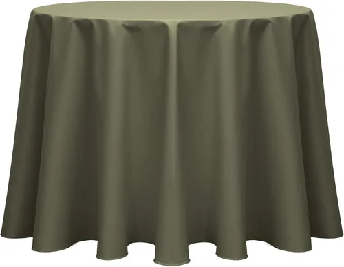 Vista 7 de Ultimate Textile Mantel redondo de sarga de polialgodón de 102 pulgadas, color amarillo limón