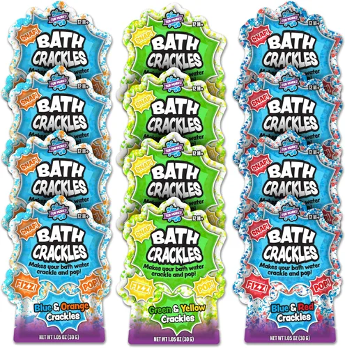 Vista 8 de Tub Works® Bath Crackles - Juguete de baño, paquete variado de 12 unidades No tóxico y sin fragancia Hace que el agua del baño crepite y haga