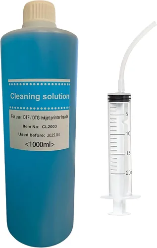 Vista 2 de Solución de limpieza Kit de limpieza Líquido Cabezal de impresión Limpiador Desatascar para impresoras DTF DTG (3.4 fl oz)