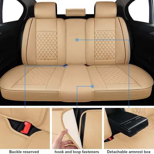 Vista 7 de Fundas de asiento de automóvil de ajuste universal para vehículos de 5 asientos, cobertura completa, protector de asiento para Camry Corolla RAV4