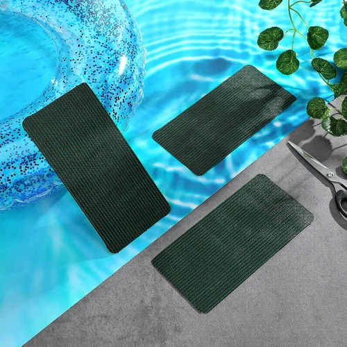 Vista 5 de Honoson Kit de parche de 4 piezas para cubierta de seguridad para piscina, cubierta de seguridad de malla con autoadhesivo, kit de parches de malla