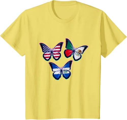 Vista 50 de Multiculti Heritage. Camiseta El Salvador México y Estados Unidos