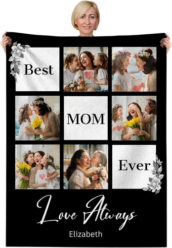 Vista 32 de Manta personalizada con foto, manta personalizada con imagen para regalos de pareja, mantas de franela personalizadas para adultos, niños
