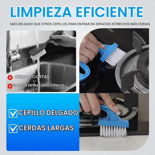 Vista 6 de Juego de herramientas de limpieza de rieles de ventana, 13 piezas de herramientas de limpieza mágicas de alféizar de ventana con cepillo de limpieza