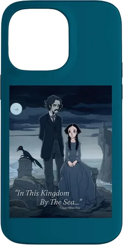 Vista 21 de Funda estética gótica para iPhone 12/12 Pro Edgar Allan Poe y Annabel Lee