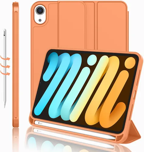Vista 11 de iMieet Funda para iPad mini 7 2024 (A17 Pro), Funda para iPad mini 6 (8.3 pulgadas, modelo 2021), Funda para iPad mini 7ª/6ª generación con soporte