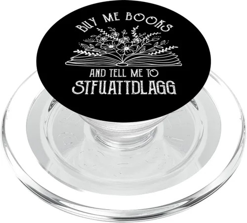 Vista 8 de Buy Me Books And Tell Me To STFUATTDLAGG Book Lover Reader PopSockets PopGrip intercambiable