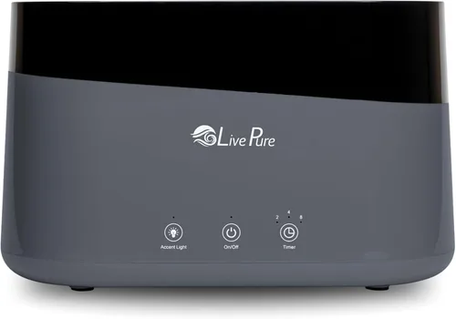 Vista 12 de LivePure LP300HUM Aqua Flame Humidificador de niebla fría – Pequeño humidificador ultrasónico de plantas para interiores con difusor de aceite