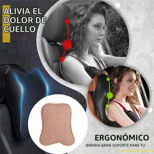 Vista 3 de Cojín para reposacabezas de asiento de automóvil, almohada para el cuello del asiento del automóvil, almohada de cuello de espuma viscoelástica 100%