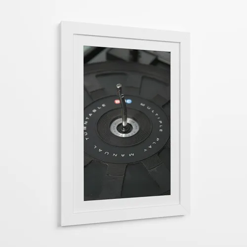 Vista 10 de Canvas Lab Turntable III by Renee W. Stramel 7 x 11 in Fine Art Framed Print, Frame Color: Black, With Mat Architecture, Black and White